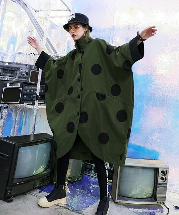 Oversized Polka Dot Coat